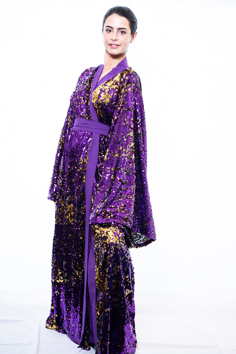 sequin kimono maxi dress Sequin Kimono Dress