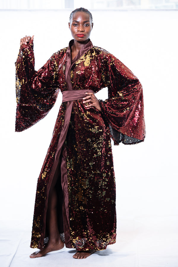 sequin luxury robe 