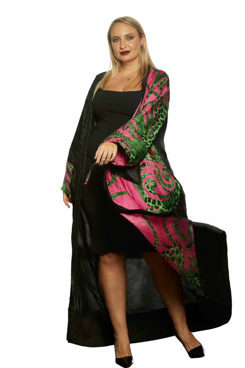 silk dressing gown plus size 