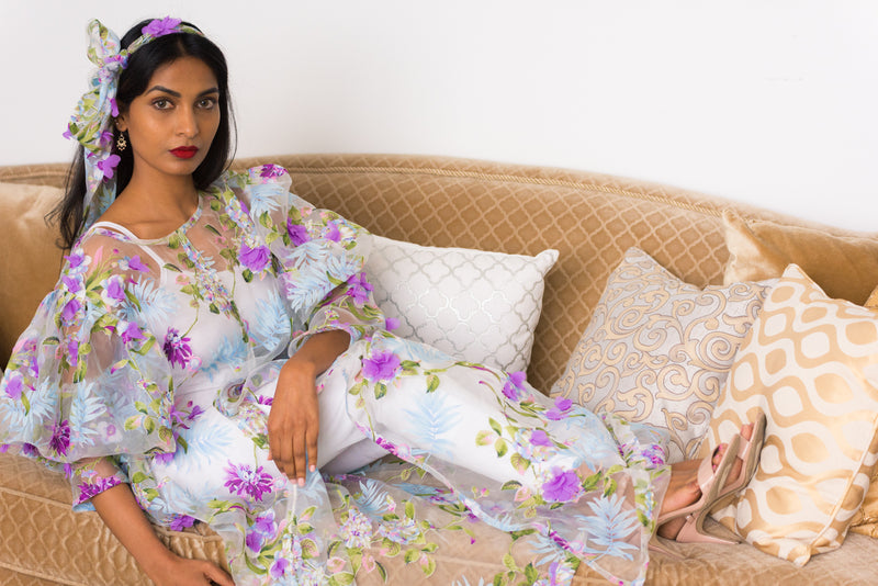 floral white maternity robe ellectives