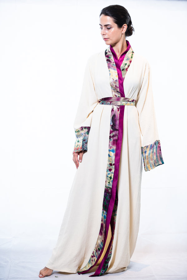 white kimono robe