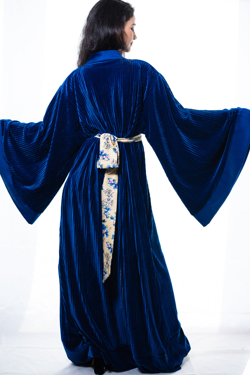 Long Velvet Robe - Velvet Wrap Dresses